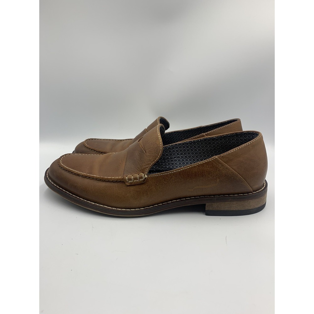 Aston Grey Collection Men's Size 10 Brown Jeran Genuine Leather Loafers